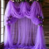 Cortina de Gasa de Malla Blanca Decoración de Escenario para Bodas al Aire Libre Fiesta Fondo Arco de Boda Venta al por Mayor Transfronteriza