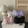 Bolsa Casual de Gran Capacidad para el Día a Día Bolso de un Solo Hombro Bolso de Mano para la Escuela Bolso Tote de Moda Estilo Coreano con Estrellas Lindas