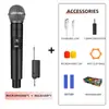 Microfone de Mão Transfronteiriço U-Band Carregador Duplo Áudio Outdoor Transmissão ao Vivo Canto Placa de Som Microfone Sem Fio para Casa