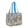 Bolso de mano nuevo y elegante para mujer de Wanna con diseño de lona estampada, lonchera tote aislada de papel de aluminio de gran capacidad y grosor