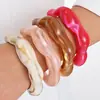 Pulseira de Acrílico Colorida Exagerada Estilo Coreano Transfronteiriça Europeia e Americana Joias Design de Nicho Toque de Luxo Leve Acessórios Femininos