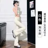Pantalones de tiburón acampanados para mujer, de cintura alta, corte ajustado, fluidos, leggings finos para primavera y otoño
