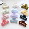 Nuevos pasadores de garra color gelatina para cabello grueso, accesorios para el cabello elegantes y exquisitos para recogidos en la parte posterior de la cabeza, pinzas de tiburón