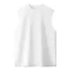 Chaleco de Color Sólido de Verano con Cuello Redondo sin Mangas para Hombre, Transpirable, Corte Holgado, Aberturas Laterales, Estilo Básico, Lujo Ligero, Casual, Ropa para el Día a Día para Hombre