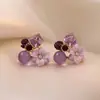 Pendientes Largos Redondos de Diamante de Cristal Estilo Étnico Lujo Ligero Pendientes de Nicho de Gama Alta Pendientes Estilo Corte Vintage para Mujer