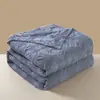 Manta-Toalha de Gaze de Algodão Puro Estilo Novo com Padrão Jacquard Vazado, Modelo Igual de Blogueira, Manta Casual, Macia e Amiga da Pele