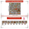 Adesivos de Natal para janelas transfronteiriços, com elementos festivos, para decorar janelas, portas de vidro e casas; adesivos eletrostáticos para vidro