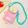 Capa Flip Color Block Dopamina com Porta-Documentos e Alça de Celular em Camadas, Bolsa Portátil de Viagem, Porta-Passaporte Pequeno, Bolsa Transversal Feminina