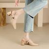 Sandalias ZHR Baotou 2024 Nueva Moda Boca Baja Sandalias Individuales Elegantes para Viajar Joker Tacón Grueso Zapatos para Usar Afuera