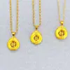 Colgante de Aleación de Cobre Dorado Simulado de Buena Fortuna para Mujer Diseño de Nicho Accesorio de Cadena para Suéter