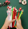 Pluma de gel de dibujos animados navideños alto valor de color actividades navideñas compartir pequeños regalos premios para estudiantes pluma de regalo papelería al por mayor