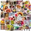 50 Adesivos Engraçados, Pacote de Emoticons Encantadores Populares Transfronteiriços, Pacote de Emoticons de Personagens, Adesivos Divertidos de Paródia