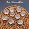 Pingente Ruyi Natural Lichia Ágata Branca Congelada Pingente Calcedônia Pulseira Gota D'Água Ruyi DIY Pequeno Ornamento Lilting