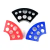 Soporte de Paleta de Colores de Plástico en Forma de Abanico con 8 Agujeros, Soporte de Exhibición de Tazas para Mezclar Colores, Juego de Soportes para Tazas de Color, Bandeja para Tatuajes, Materiales de Color para Tatuaje y Bordado