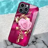 Aplicable a Funda de Cristal Templado para Apple 18PRO 17PROMAX Cubierta Protectora de Hoja de Oro iPhone16 Rosa 17E