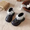 Botas Martin con Ribete de Encaje Dulce Mori Lolita para Niñas Otoño Invierno Nuevas Versátiles Botines Cortos con Lazo Zapatos de Princesa