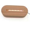 Base LED Luminosa em Estoque Interruptor de Madeira Maciça Luz Noturna Suporte de Lâmpada de Acrílico DIY Artesanato Presente de Feriado de Madeira