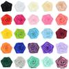 En Stock 4cm Sombrero de Confinamiento de Cinta DIY Flor Pequeña Flor de Cinta de Satén Flor de Rosa Pentagonal Accesorios para Caja de Dulces de Boda Sombrero de Flor de Mano
