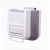 Cubo de basura para cocina sin taladro, montado en la pared en la puerta del gabinete, cesto plegable para residuos domésticos, contenedor de almacenamiento para baño y inodoro