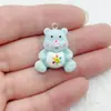 Brincos de Resina Coloridos Desenho Animado Ursinho Fofo Coração Arco-Íris Trevo de Quatro Folhas Brincos Chaveiro Joias DIY