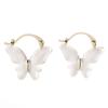 Pendientes de Mariposa de Arena Movediza Crema Hebilla de Oreja Avanzada de Lujo Ligero Pendientes Elegantes Nuevos 2023 Pendientes de Diseño de Nicho