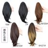 Peluca Cola de Caballo para Mujer Clip de Agarre Corta Rizo Micro Cola de Caballo Falsa Cabello Artificial Cola de Caballo Garra Cola de Caballo Rizada