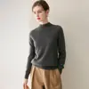 ¡Estilo elegante y maduro! Suéter de cachemira de una sola pieza sin costuras con cuello redondo para mujer, suéter base de punto adelgazante para otoño e invierno