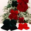Decorações de Natal Laço de Veludo Pingente Vermelho Veludo Vinho Decoração de Casamento Enfeites para Pendurar na Árvore de Natal Presentes