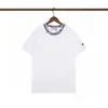 Minha Marca Trendy T-Shirt de Manga Curta Gola Redonda Bordado Gráfico Frontal Unissex Masculina Meia-Manga Verão [Corte Solto]