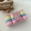 Nuevo En Caja Arcoíris Macaron Degradado Anillo para el Cabello Accesorios para el Cabello Alta Elasticidad Anillo Toalla para el Cabello Banda de Cuero Cuerda para el Cabello Cola de Caballo