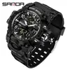 Reloj Electrónico Sanda Popular Moderno Luminoso Deportes al Aire Libre Multifuncional Impermeable Reloj para Estudiantes Hombres y Mujeres