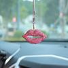 Novos adesivos de lábios vermelhos e rosas para decoração interna de carro, pingentes de carro, enfeites de carro, acessórios de carro
