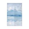 Pintura de Paisagem de Cor Clara Cortina de Porta de Banheiro para Casa Cortina de Meio-Fundo de Paisagem Cortina para Quarto Sala de Estar Cortina de Partição à Prova d'Água e Mofo