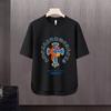Camiseta de manga corta con estampado de letras de marca de moda de verano para hombre, estilo japonés, informal, holgada, combinable, elegante.