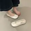 Zapatos Planos de Mujer con Patrón de Grietas Plateado y Dedos Separados, Mocasines Bajos Estilo Ballet, Zapatos Estilo Pezuña de Caballo