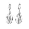 Pendientes colgantes de luna y estrella de Amazon Hot Star para mujer, joyería transfronteriza europea y americana, mini pendientes de concha y rosa.