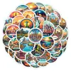 50 Adesivos de Grafite de Viagem Europeia para Copo d'Água, Computador, Celular, Adesivos Decorativos à Prova d'Água, Adesivos Criativos de Viagem, Atacado