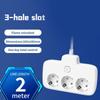 Adaptador de Tomada Padrão Europeu com Três Portas USB+PD, Régua de Energia para Rússia e Ucrânia, Uso Doméstico