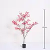 Plantas Verdes Simuladas, Árvores de Bordo Vermelho, Árvores Falsas em Vasos, Decoração de Interior, Paisagismo de Chão para Sala de Estar, Enfeites Estilo Escandinavo, Plantas Verdes Biônicas