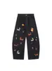 Jeans para Mujer con Bordado de Cimitarras de Dibujos Animados Estilo Primavera 2026 Moda Coreana Pantalones Casuales Holgados para Hombre Tendencia Juvenil