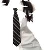 Corbata de Rayas Negras sin Nudo para Camisa JK de Mujer Estilo Universitario Japonés Combinable a la Moda Casual Corbata de Moño a Cuadros para Hombre