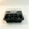 Bandeja transpirable con agujeros ajustables y tapa baja, caja de plántulas de 12 compartimentos, juego de tres piezas para macetas de cría de suculentas y verduras, para hidratar y aislar
