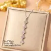 [Acero de Titanio] Popular Moda Europea y Americana Versátil Collar de Trébol de Cuatro Hojas para Mujer, Lujo Ligero, Gama Alta, Elegante Cadena para Clavícula Joyería