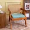 Cojín de Asiento de Látex, Cojín de Asiento de Lino, Cojín de Asiento de Terciopelo y Látex, Cojín para Silla de Estudiante, Funda Interior y Exterior