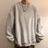 Coleção Primavera/Outono 2026: Moletom Oversized com Gola Redonda para Homens, Novo Estilo Primavera/Outono, Blusa de Manga Longa Lisa para Casais