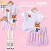 Zootopia 2 Conjunto de Shorts de Manga Corta con Efecto Hielo Tie-Dye para Niños Judy Nick Conjunto de Dos Piezas de Secado Rápido para Niños y Niñas