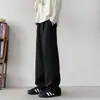 Pantalones casuales para hombre, nuevo modelo otoño 2026, pants deportivos de pierna recta, corte holgado, con caída, pantalones largos, negro, tiro medio, no