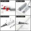 Rebotador para puerta de gabinete con amortiguador de aleación de aluminio tipo empuje de acero inoxidable integrado, resorte magnético para armario