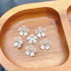 Uma Variedade de Mini Pétalas de Resina Pequenas Creme Pulseira Trançada com Contas Feita à Mão Pingente Material Enrolado Acessórios DIY