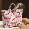 Plataforma independente Temu transfronteiriça nova bolsa de mão à prova d'água PVC+lona para o dia a dia portátil bolsa de ombro bolsa tote